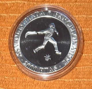 Moneda 2000 Pesetas Barcelona '92 Cesta Punta
