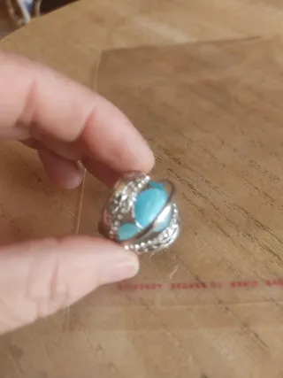 Anello ottone 3 pietre occhio di gatto