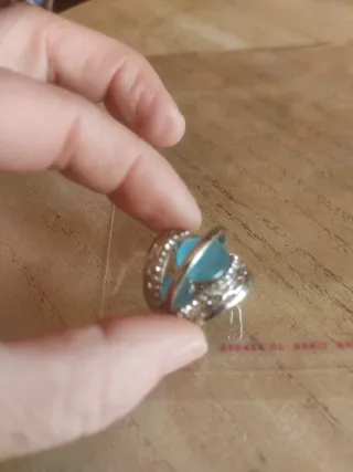 Anello ottone 3 pietre occhio di gatto