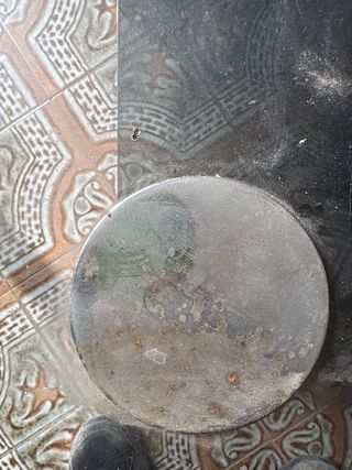 Mesa de centro cristal y metal