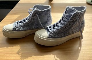 Converse pelo sintético azul bebé