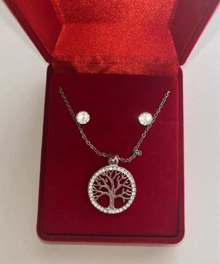 Collar y pendientes árbol de la vida, nunca usado