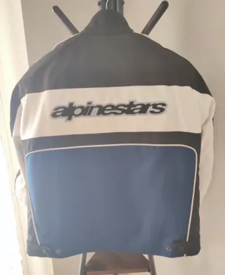Chaqueta Moto Alpinestars Mujer Azul Blanca
