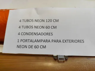 Tubos neón Sylvania + Lámpara