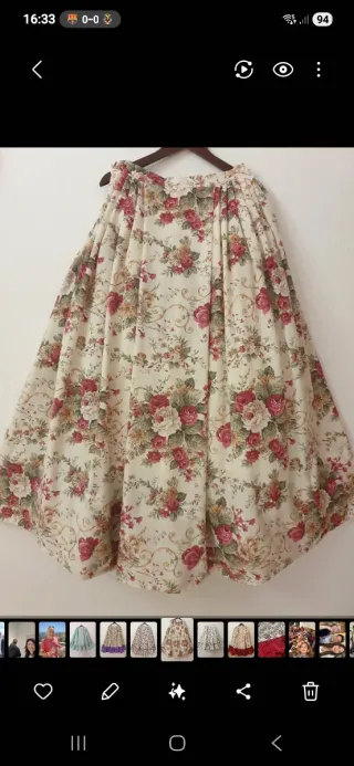 Falda huertana pasacalles floral