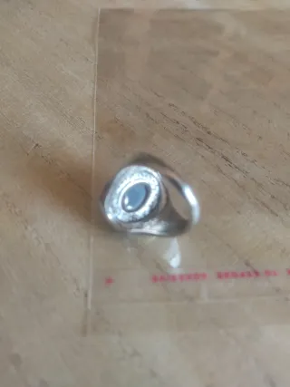 Anello Acciaio Pietra Blu Oceano