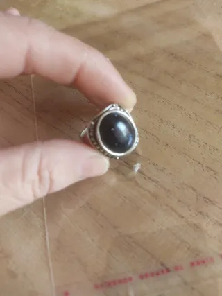 Anello Acciaio Pietra Blu Oceano