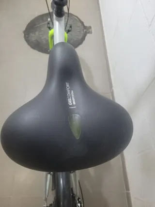 Bicicleta Plegable Decathlon Gris y Verde