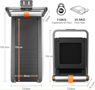 Cinta de correr/andar plegable