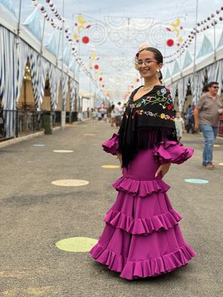 Traje de flamenca con volantes