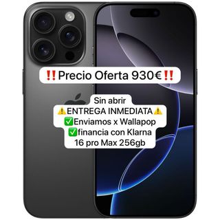 iPhone 16 Pro Max 256GB Negro SIN ABRIR