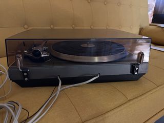 Giradischi vintage argento e nero