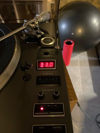 Giradischi vintage argento e nero