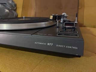 Giradischi vintage argento e nero