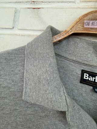 Polo gris manga corta BARBOUR talla XL