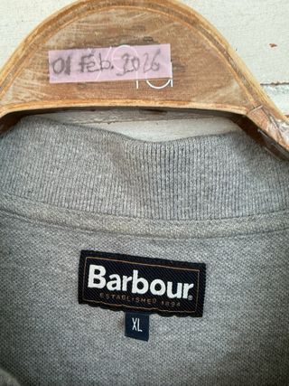 Polo gris manga corta BARBOUR talla XL