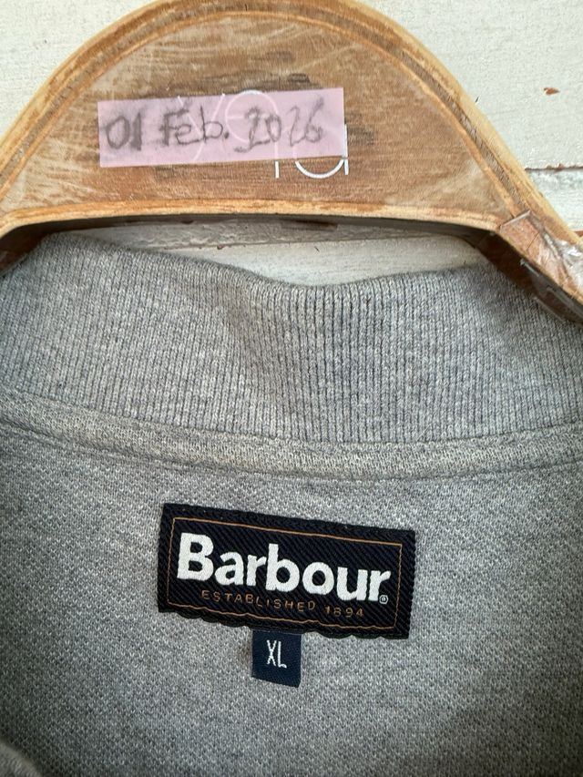 Polo gris manga corta BARBOUR talla XL