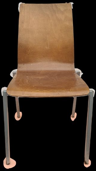 Silla madera y metal