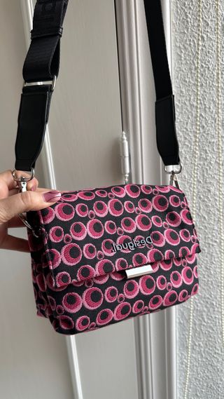 Bolso bandolera Desigual estampado círculos