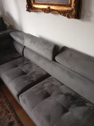 Sofá Esquinero Terciopelo Antimanchas .