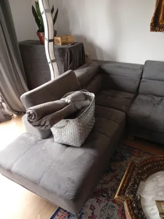 Sofá Esquinero Terciopelo Antimanchas .