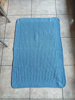 Tappeto in cotone per bagno, cameretta, azzurro