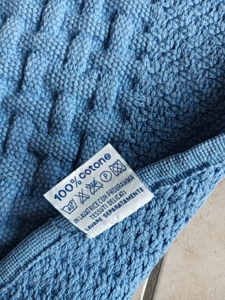 Tappeto in cotone per bagno, cameretta, azzurro