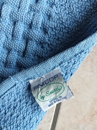 Tappeto in cotone per bagno, cameretta, azzurro