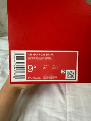 Zapatillas Nike Air Max drif Tn Negras Naranja