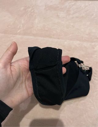 Bikini asimétrico Shein negro fruncido talla S