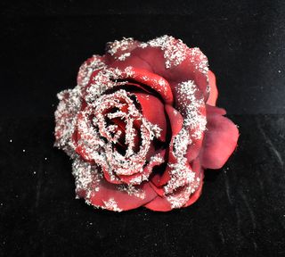 Rosa Roja Decorativa para Árbol de Navidad