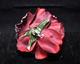 Rosa Roja Decorativa para Árbol de Navidad