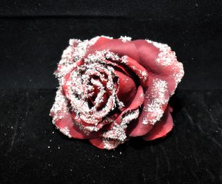 Rosa Roja Decorativa para Árbol de Navidad