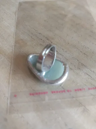 Anello pietra naturale verde regolabile