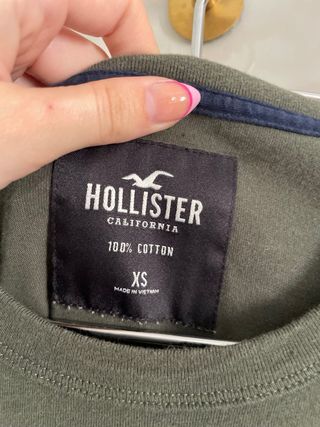 Camiseta Hollister Talla XS Algodón 100%