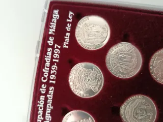 Monedas Plata 75 Aniversario Cofradías Málaga