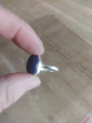 Anello Argento 925 con Lapislazzuli Blu Naturale
