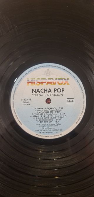 LP Buena Disposición Nacha Pop 1982