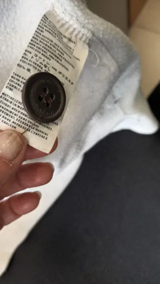 Sudadera Hollister Blanca Unisex. Da talla como pa