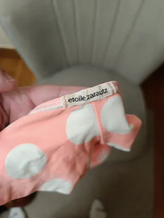 Bikini de lunares rosa y blanco