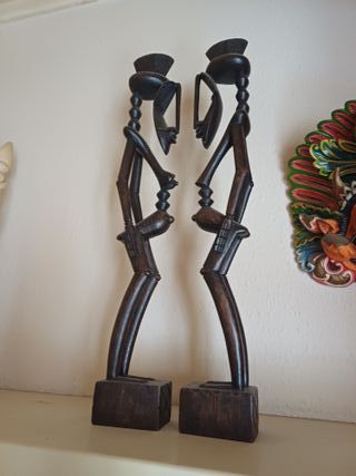Figuras madera africanas talladas