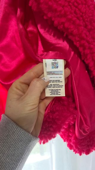 Abrigo UGG Teddy Fucsia Talla S