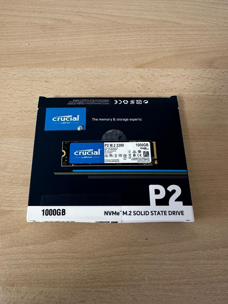 SSD Crucial P2 1TB NVMe M.2 PCIe 3.0 afbeelding 2