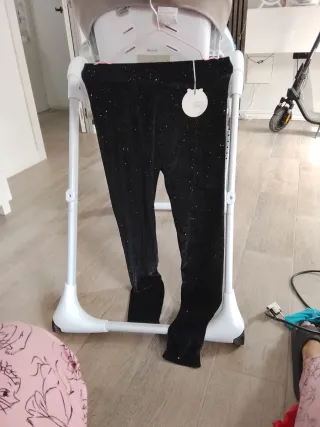 Pantalones negros brillantes mujer