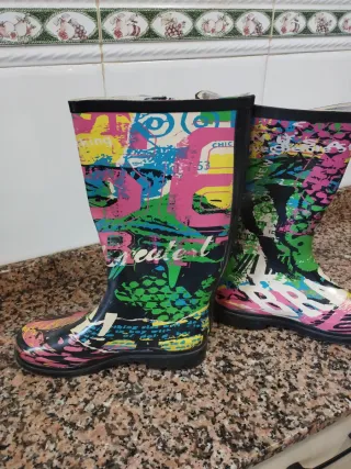 Botas de agua multicolor