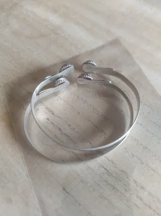 Coppia bracciali argento 925 opale e granato