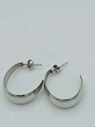 Orecchini Argento 925 Mezzo Cerchio