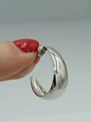 Orecchini Argento 925 Mezzo Cerchio