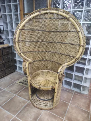 Silla  Emmanuel. .Pavo Real Mimbre