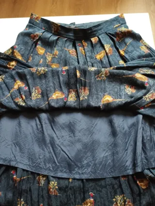 Falda larga Petra Wiechmann estampado aves